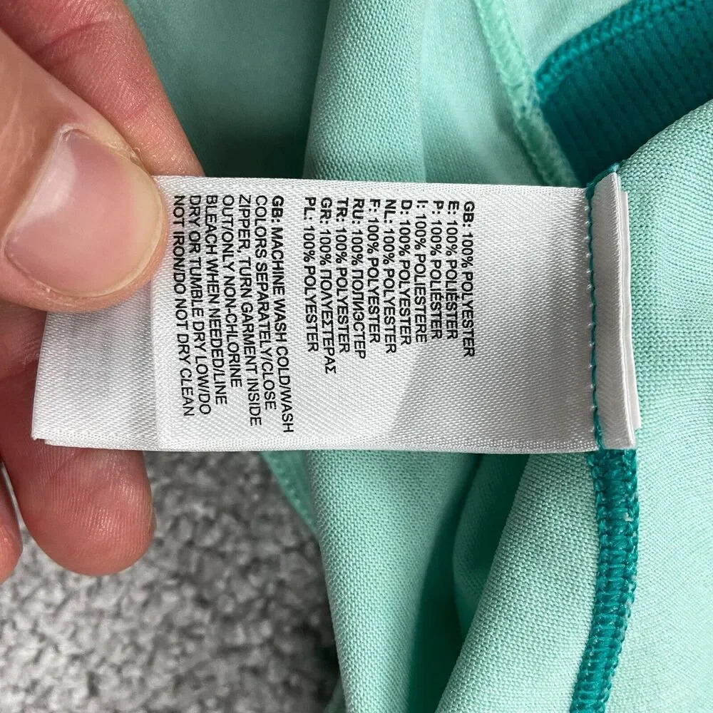 The North Face Flash Dry Active Top Womens Medium Green Short Sleeve V-Neck Top - Picture 11 of 14